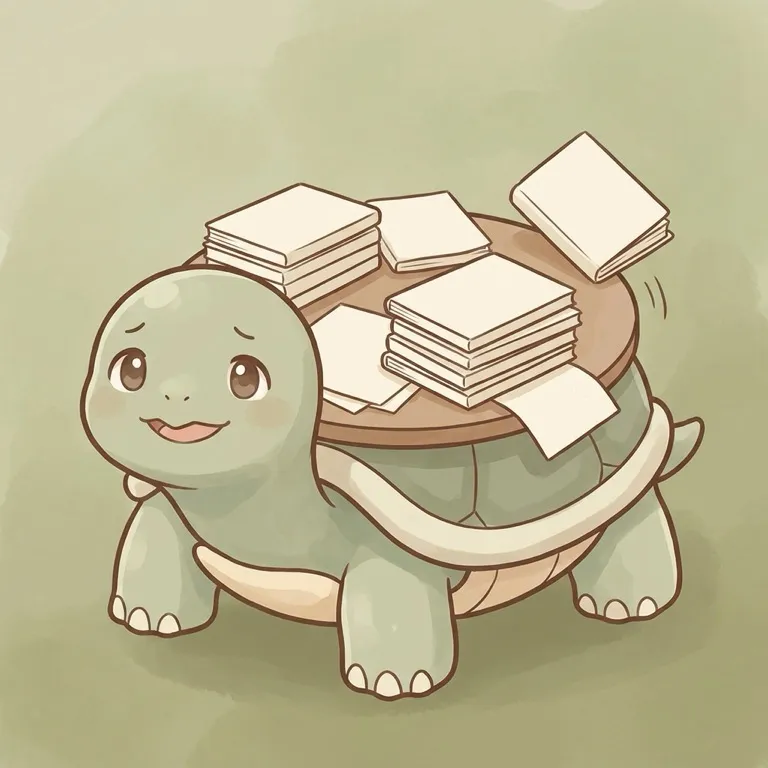 書桌龜的插畫
