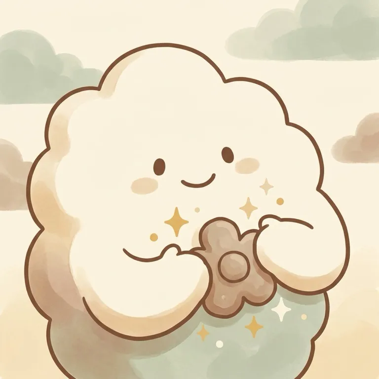 做東西的雲的插畫
