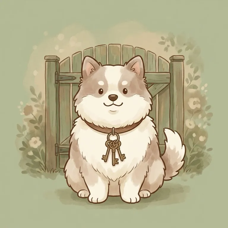 守門犬的插畫