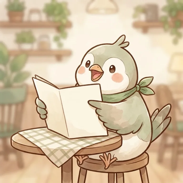 點餐鳥的插畫